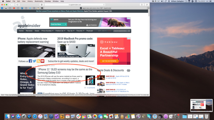 screenshot for apple mac